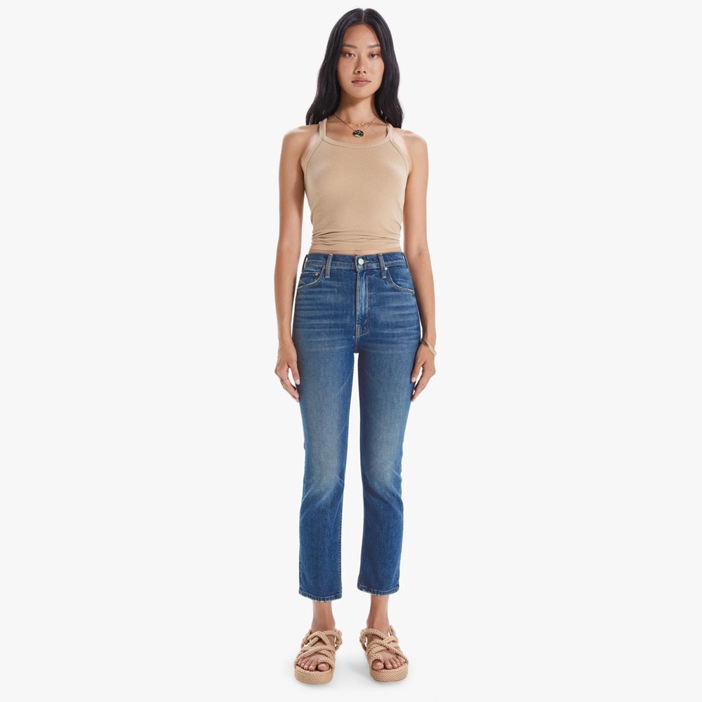 MOTHER denim high waisted straight leg ankle jeans size 27